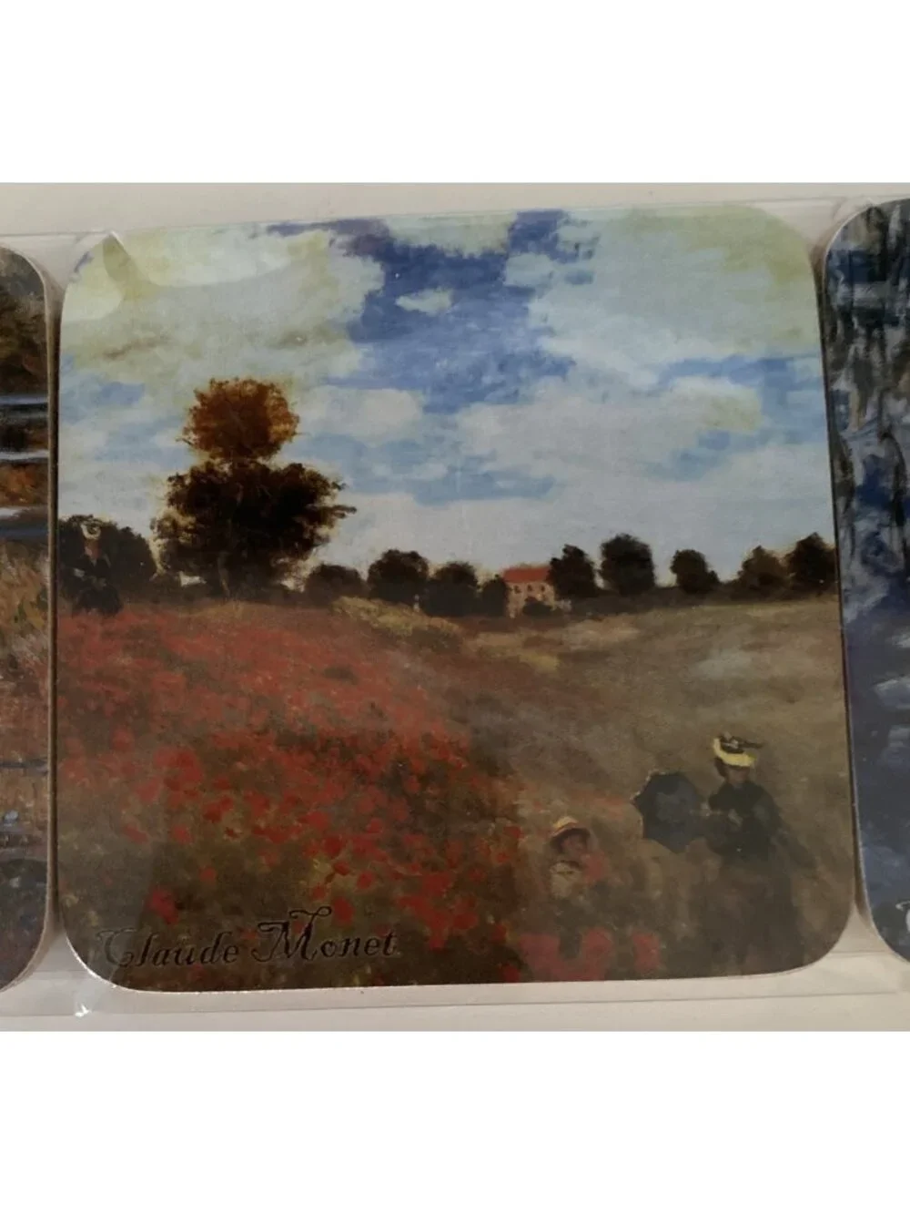 Creative Paris CLAUDE MONET Set 6 Cork Backed Waterproof Coasters NEW Sealed